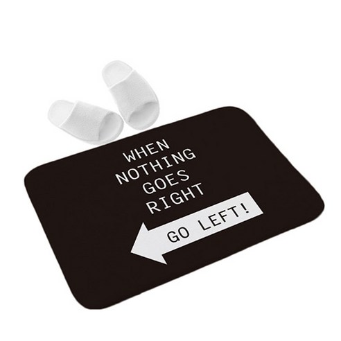 앤티스 디지털 프린팅 발매트, GO LEFT