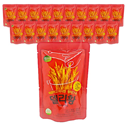 델리황 담백하고 바삭한 황태스낵 매운맛, 20g, 20개