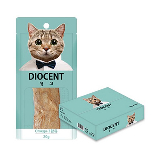 디오센트 고양이 간식 통살 생선 20g, 참치, 30개