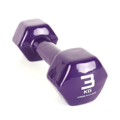 아리프 PVC 컬러 아령, 3kg, 1개