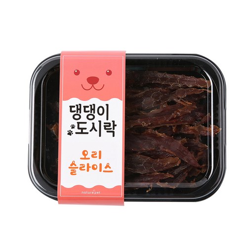 네이처펫 댕댕이도시락 수제간식, 오리 슬라이스맛, 1개