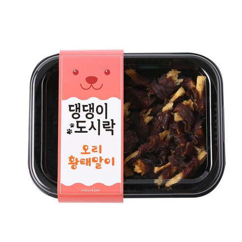 네이처펫 댕댕이도시락 수제간식, 오리 황태말이맛, 1개