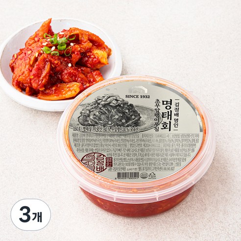 굴다리 김정배 명인 명태회 초무말랭이 무침, 150g, 3개