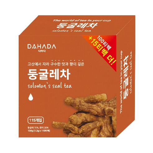 다하다 둥글레차 티백, 1.2g, 115개입, 1개