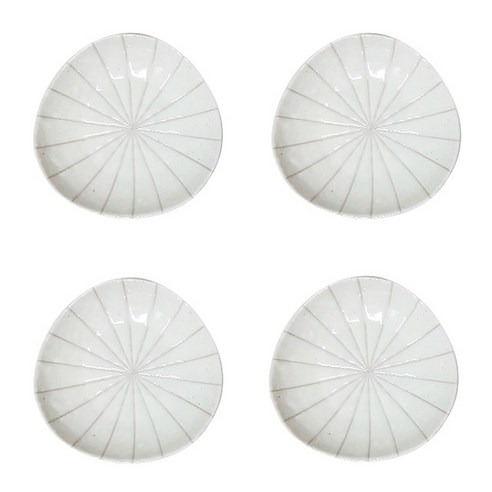 로얄아리따 시젠 삼각접시 10cm, 화이트, 4개입
