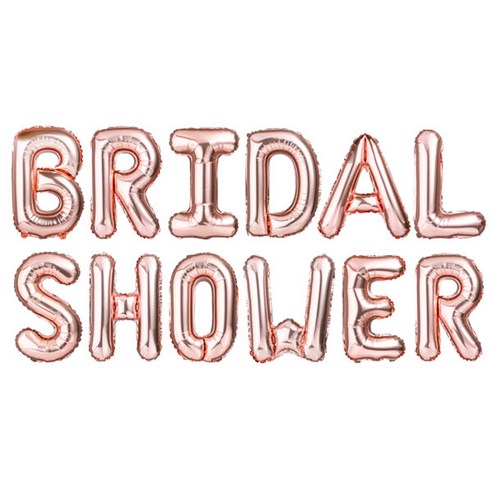 파티팡 은박 풍선세트 BRIDAL SHOWER, 로즈골드, 1세트
