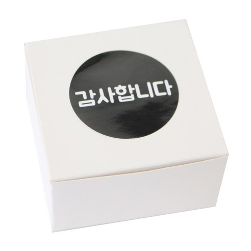 황씨네도시락 모던화이트상자 20p + 원형 감사합니다 스티커 블랙 20p, 혼합 색상, 1세트