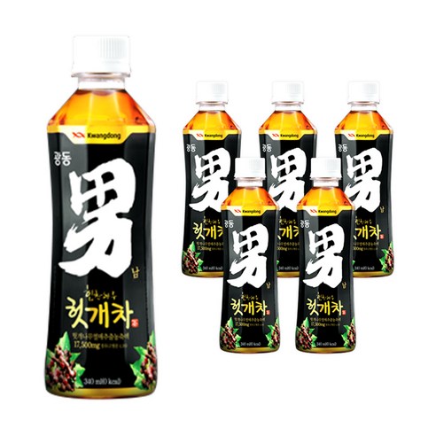 광동 힘찬하루 헛개차, 340ml, 6개입