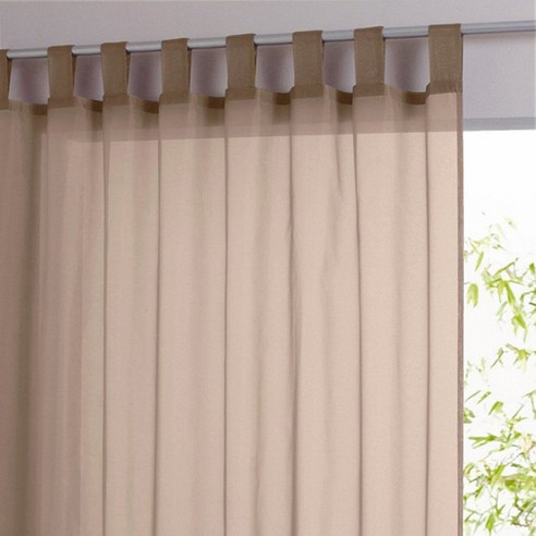 라흐두뜨 심플 커튼 탭탑 F709151, light taupe beige
