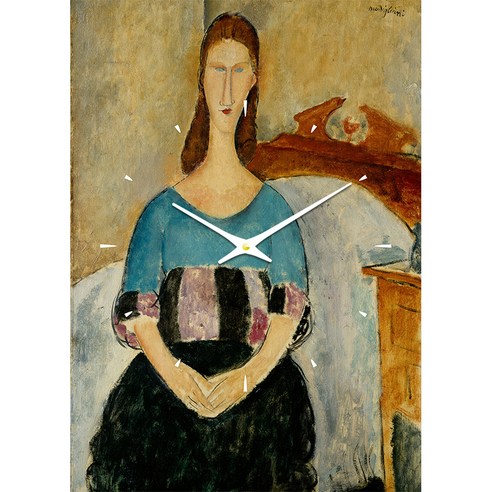 더윤 레티나 명화시계 30 x 42 cm, 모딜리아니 앉아 있는 잔느 에뷔테른