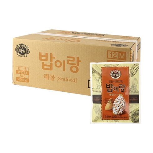 CJ제일제당 밥이랑 해물, 24g, 40개입