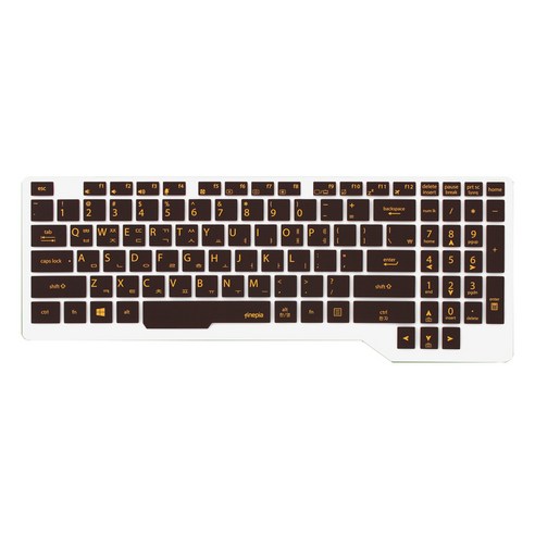 파인피아 ASUS 노트북용 문자인쇄 칼라 키스킨 ASUS12번 에이수스 TUF FX504GE-EN565T / TUF FX504GE-E4260 / TUF FX504GE-E4259, 초코렛, 1개