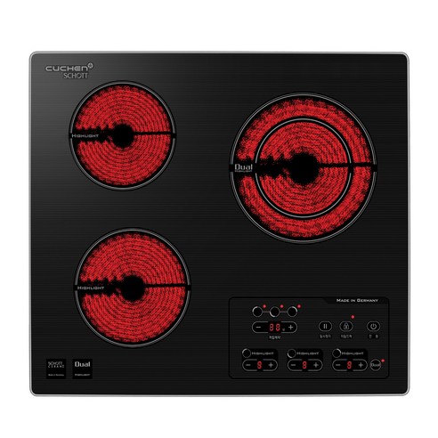 쿠첸 3구 하이라이트 전기레인지 HIC-HL3100DS+스탠드케이스, HIC-HL3100DS