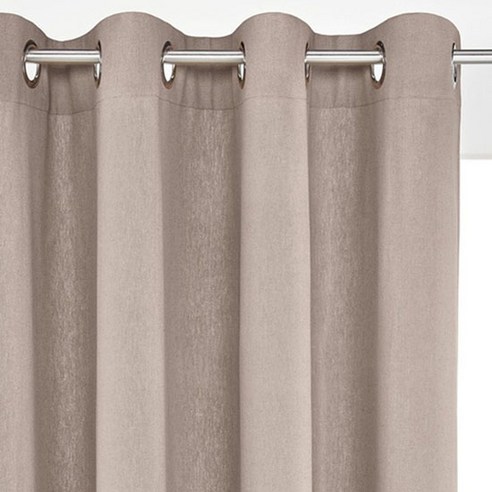 라흐두뜨 린넨 코튼 커튼 아일렛탑 F709417, light taupe brown