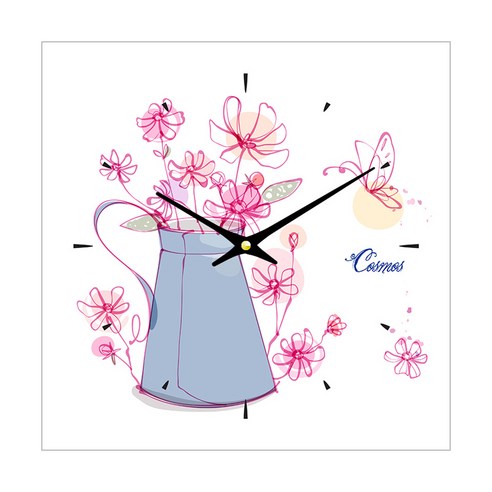 더윤 디자인 레티나 모던시계 30 x 30 cm, FLO0066 ck