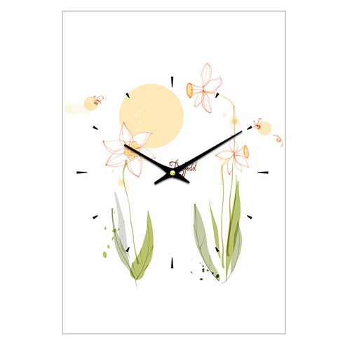 더윤 디자인 레티나 모던시계 30 x 42 cm, FLO0054 ck