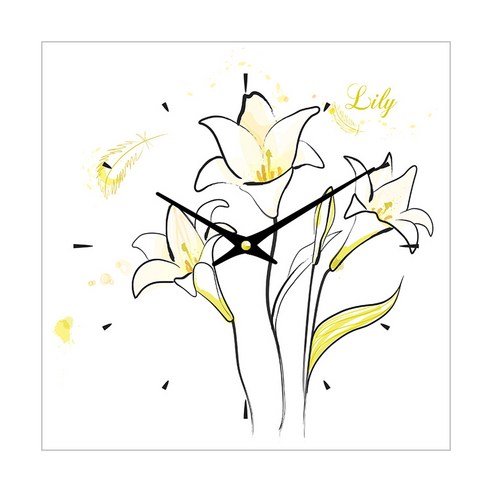 더윤 디자인 레티나 모던시계 30 x 30 cm, FLO0057 ck