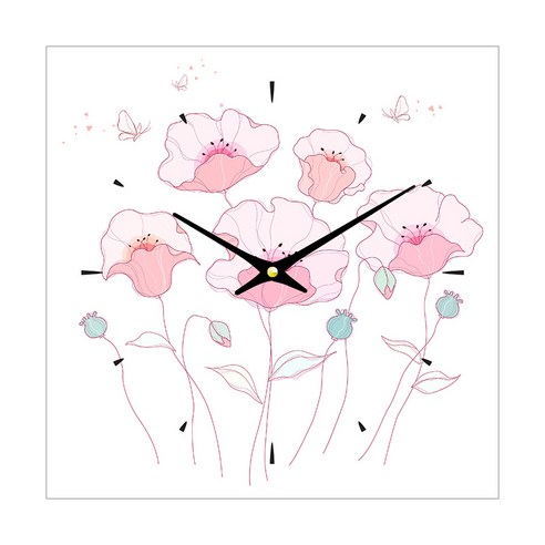 더윤 디자인 레티나 모던시계 30 x 30 cm, FLO0074 ck
