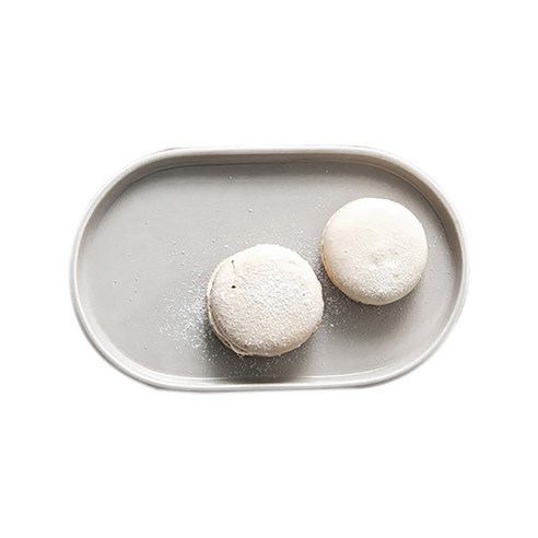 [아트박스 POOM/하우밍] 바일레 타원접시, 1개, 중(225 x 140 x 20 mm), 웜그레이