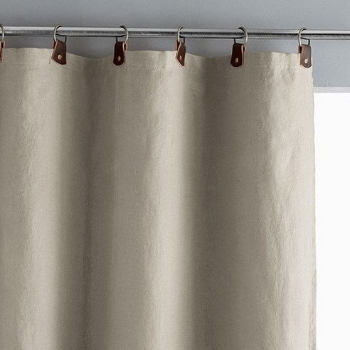 라흐두뜨 워싱 린넨 더블 커튼 레더탭탑 F709539, linen