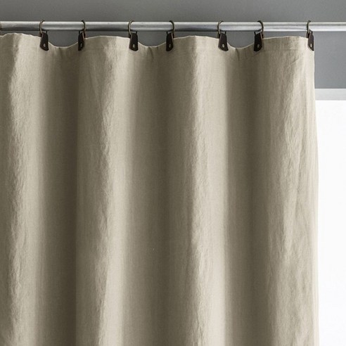 라흐두뜨 워싱 린넨 암막 커튼 레더탭탑 F709534, linen