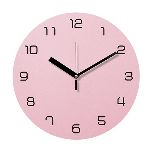 나룸 브론즈하우스 LPM-001 무소음 스노우 벽시계, 핑크