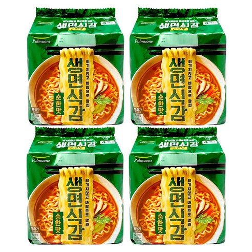 풀무원 생면식감 생라면 순한맛 97.4g, 16개