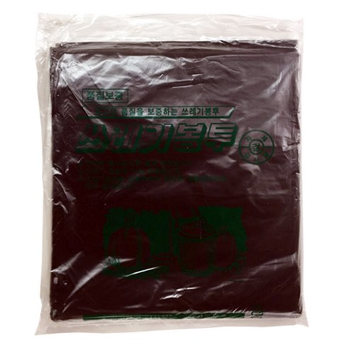비닐팩토리 배접 재활용 쓰레기봉투 검은색, 60L, 100개