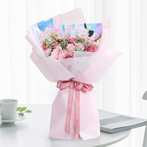메이코글로벌 비누꽃 럭셔리 꽃다발, 핑크