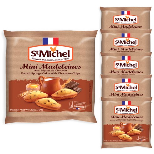 생미쉘 초코칩 마들렝, 175g, 6개