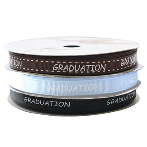 TOCTOC 팬시굿즈 GRADUATION 프린팅 포장리본 세트, NO1
