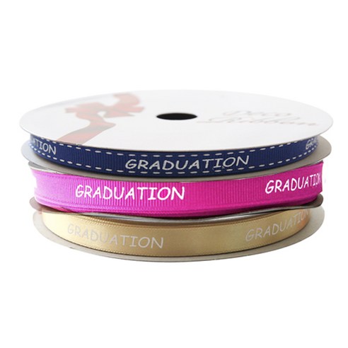 TOCTOC 팬시굿즈 GRADUATION 프린팅 포장리본 세트, NO10
