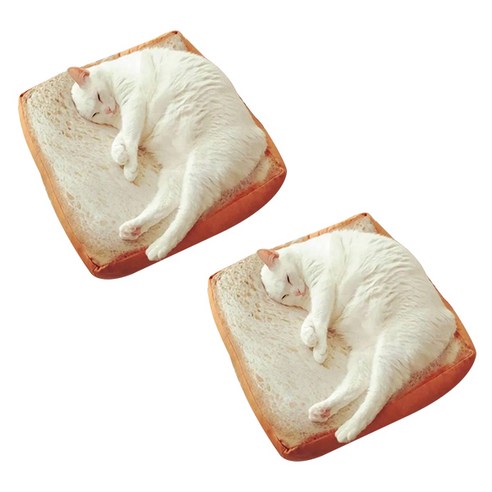 블럭마트 고양이 강아지 식빵방석 2p, 혼합 색상, 2개