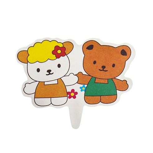 톡톡 파티 모형 파티 플래그 컬러풀 토퍼 50p, type9, 4개
