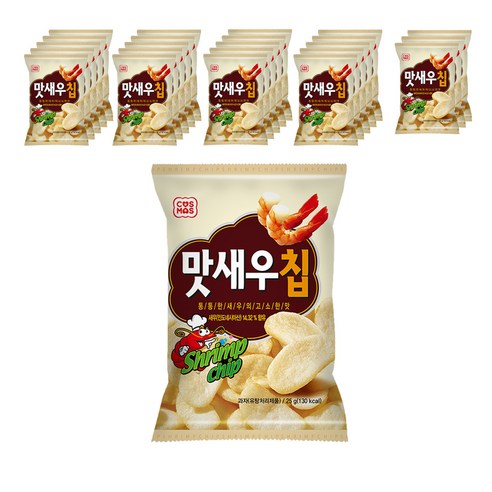 코스모스제과 맛새우칩, 25g, 24개