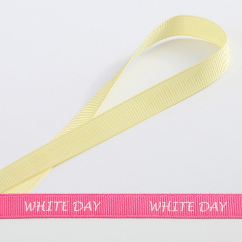 톡톡 DIY 골직리본끈 WHITE DAY, G6연노랑, 50m