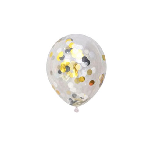 파티팡 컨페티벌룬 30cm, 블랙골드, 50개입