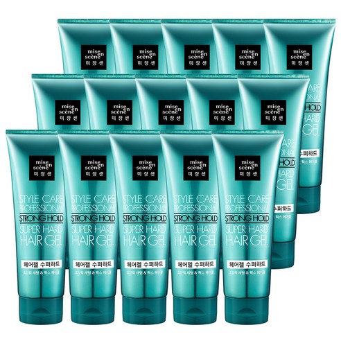 미쟝센 스타일케어 프로페셔널 헤어젤 수퍼하드, 200ml, 15개