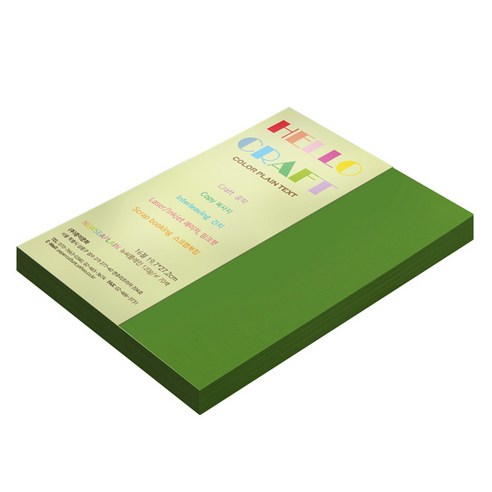 뉴씨플레인 종이문화 양면색상지 No.60 연초록, 140매입