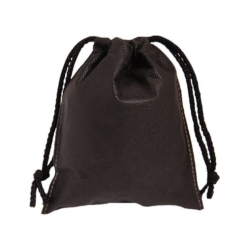 봄91 SYP 끈조리개 부직포 주머니 15 x 18 cm, 블랙, 20개입