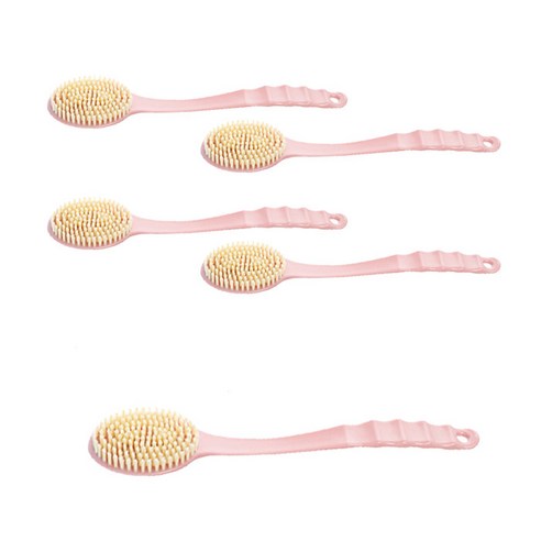 아리코 목욕 양면 바디마사지 브러쉬, 핑크, 5개, 1개입