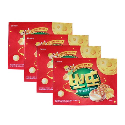 크라운 뽀또 치즈타르트, 336g, 4개