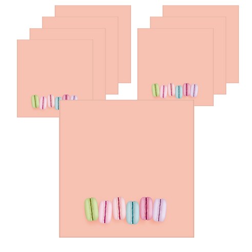 디자인매드 떡메모지 마카롱 85 x 85 mm 100p, 03 딥피치, 8개입