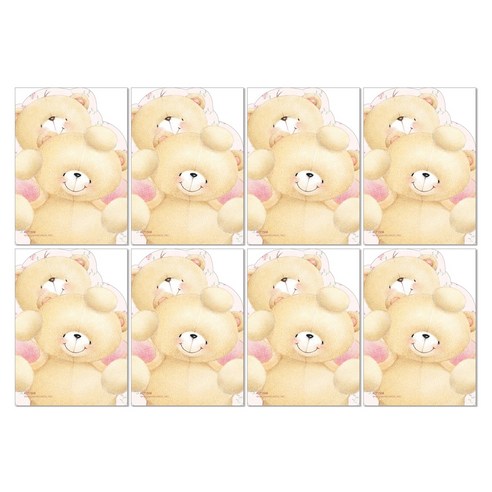 홀마크 곰돌이 편선지 8p 세트, KLP1508, 1세트