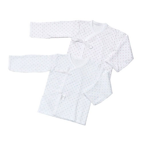 베이비앤아이 코모스베이비 하트 배냇저고리 블루 + 핑크