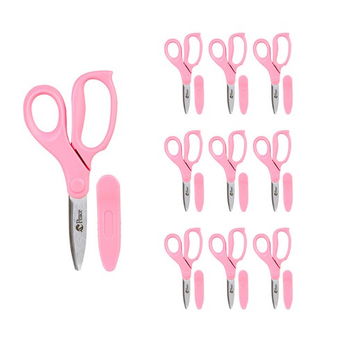 피스코리아 평화 이름표 안전캡가위, 랜덤 발송, 10개입