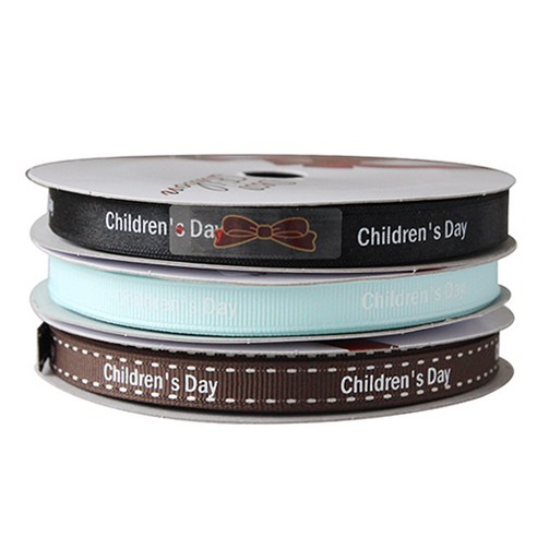 톡톡팬시굿즈 Children''s Day 프린팅 포장리본 3p 세트, NO1, 13.5m