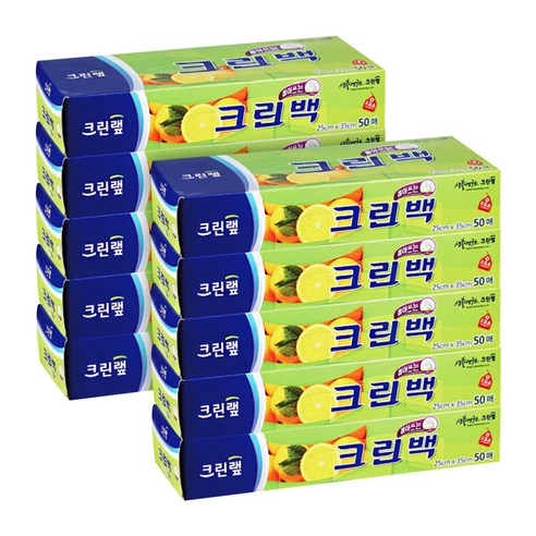 크린랲 크린백 소 100p, 50개입, 10개