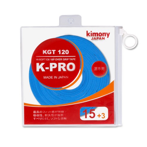 키모니 배드민턴 하이 소프트 EX 오버그립 18P KGT120, 블루