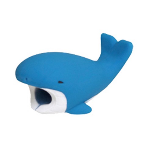 ZOTA 케이블바이트 캐릭터 단선방지 보호캡 케이블 프로텍터, 1개, 푸른고래
